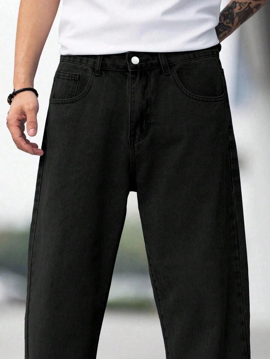 CZARNE SPODNIE JEANS