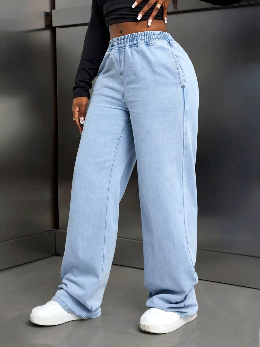 NIEBIESKIE SPODNIE JEANS