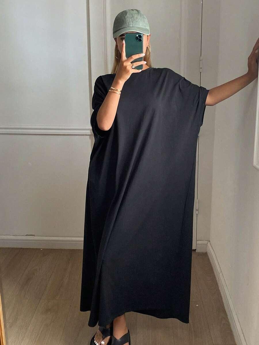 czarna maxi sukienka