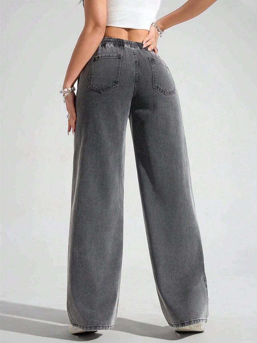 szare spodnie jeans