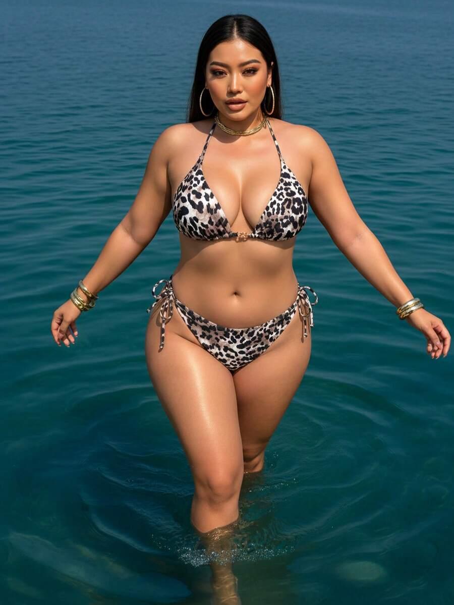 DWUCZĘŚCIOWY STRÓJ KĄPIELOWY ANIMAL PRINT