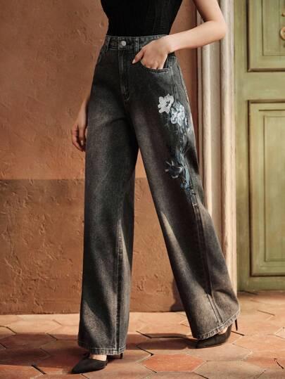 czarne spodnie jeans