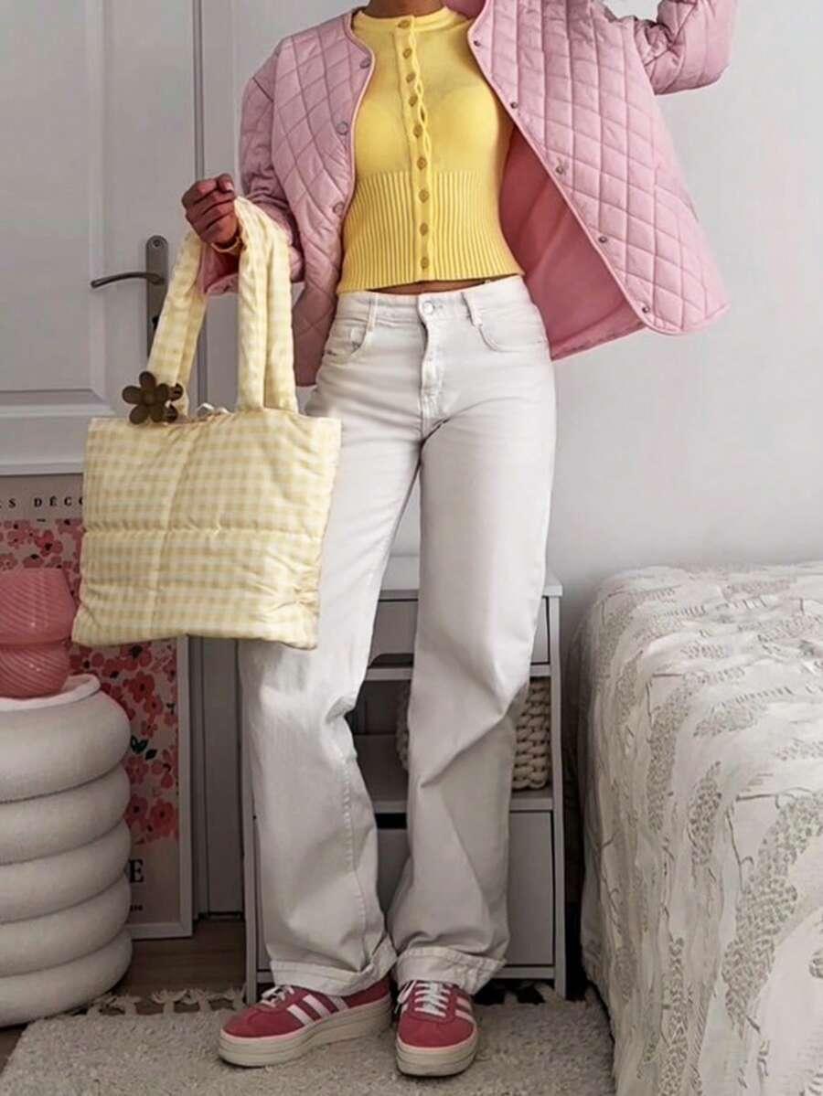 BIAŁE SPODNIE JEANS
