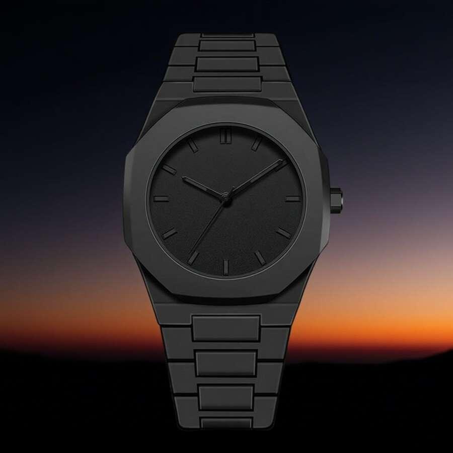 czarny zegarek casual