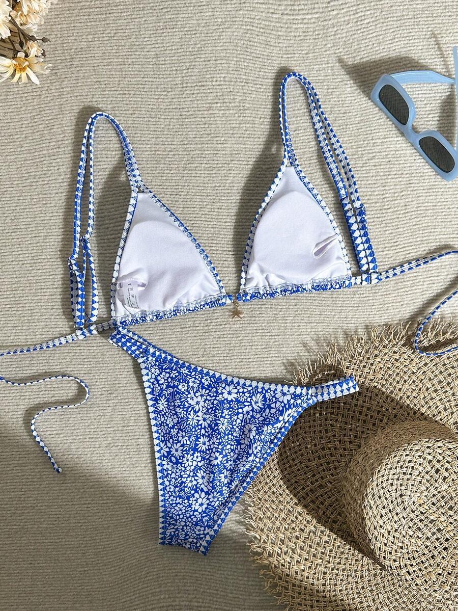 góra od bikini wzór kwiaty