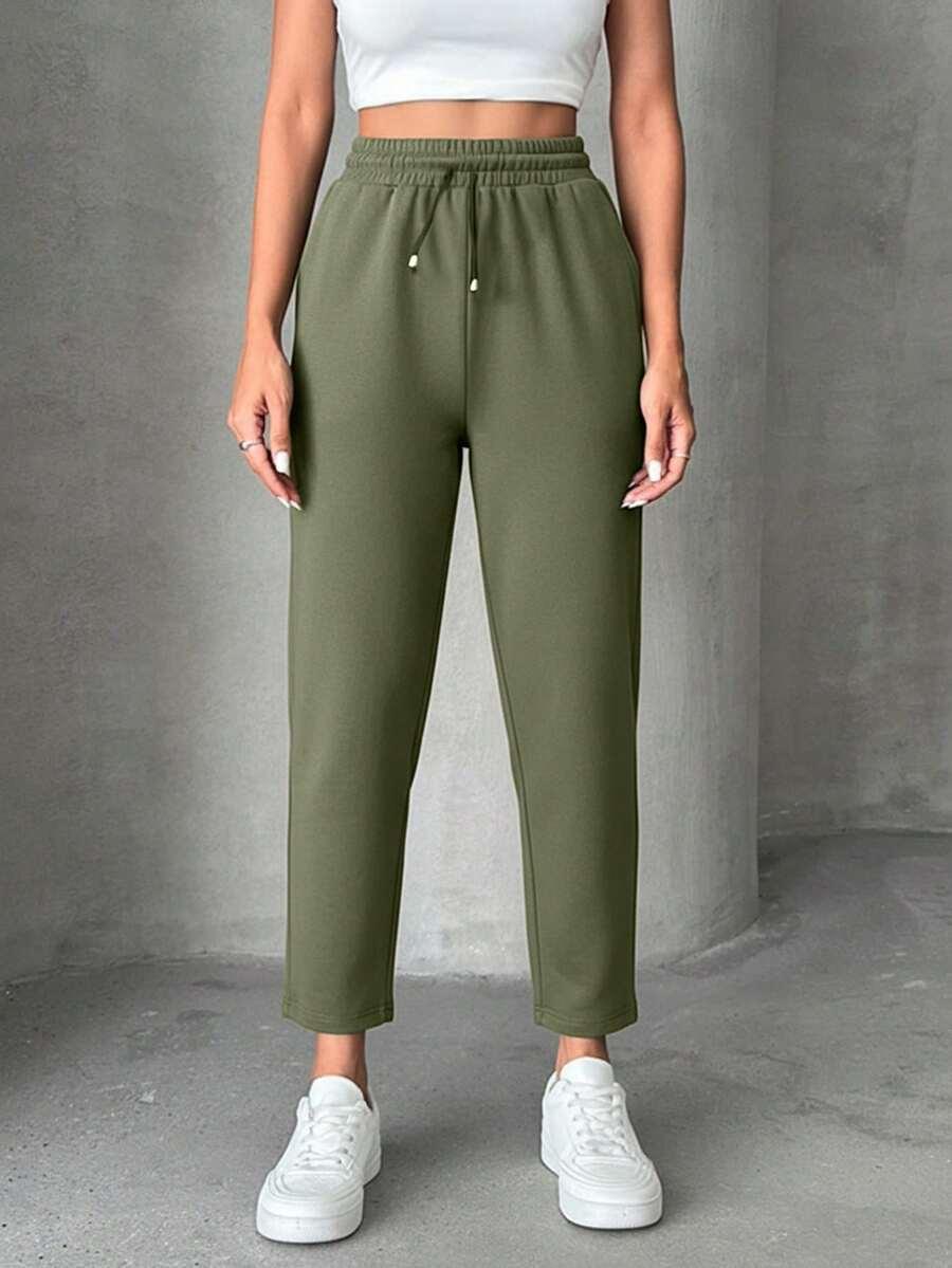 zielone spodnie casual