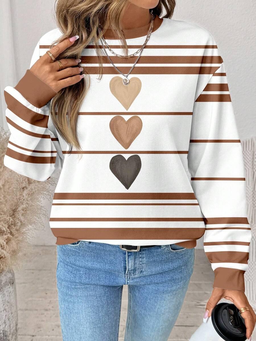 bluza paski nadruk