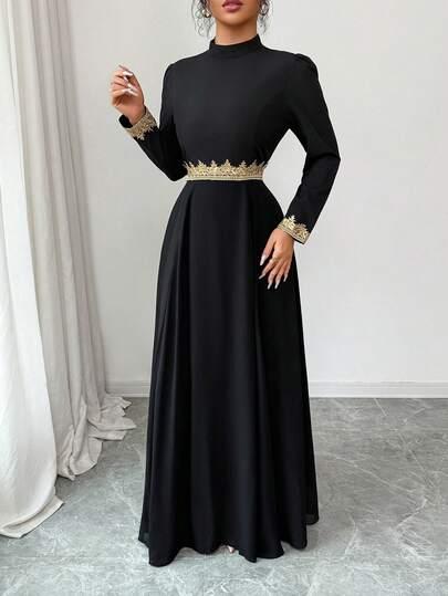 CZARNA MAXI SUKIENKA
