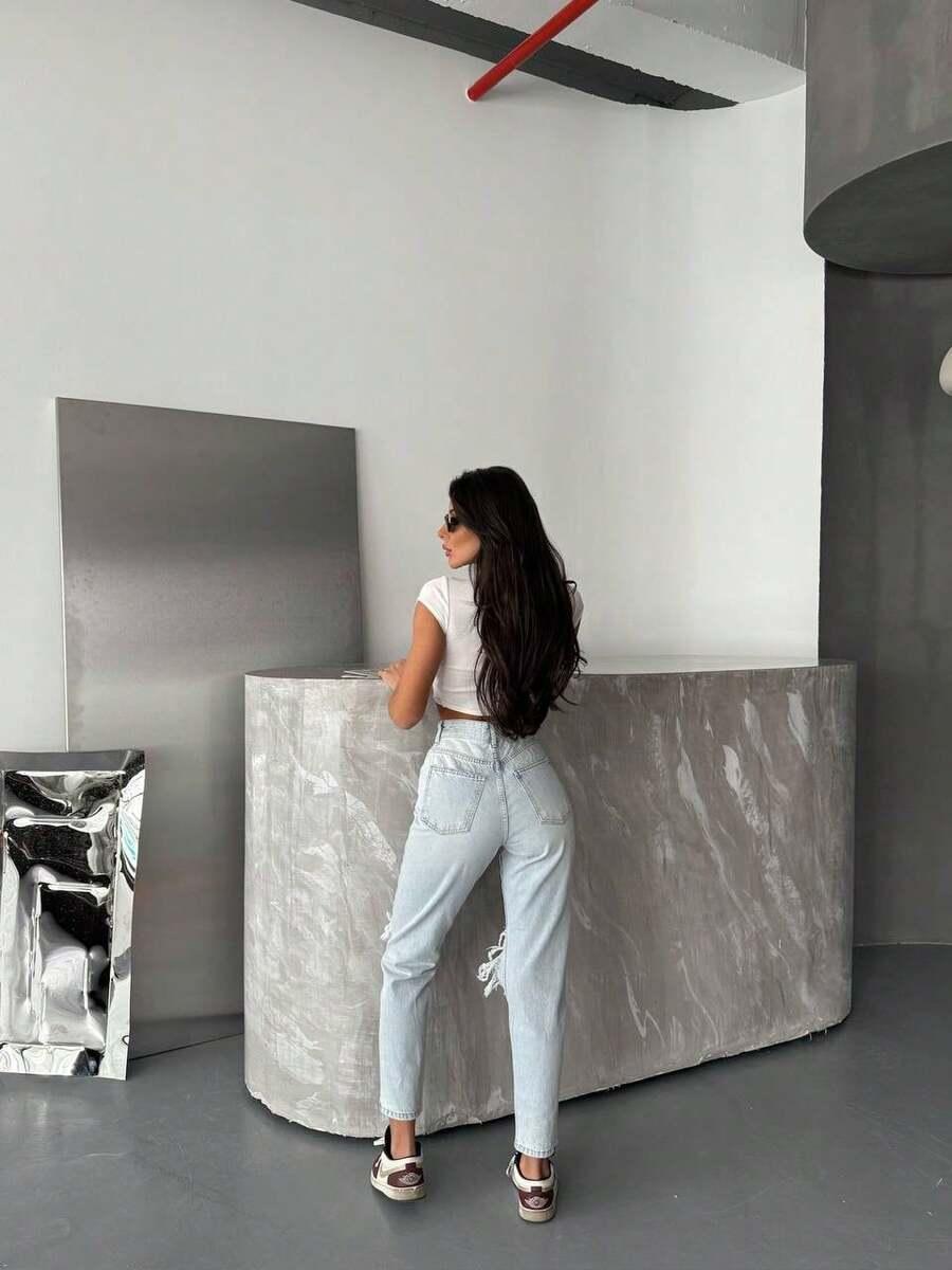 NIEBIESKIE SPODNIE JEANS 