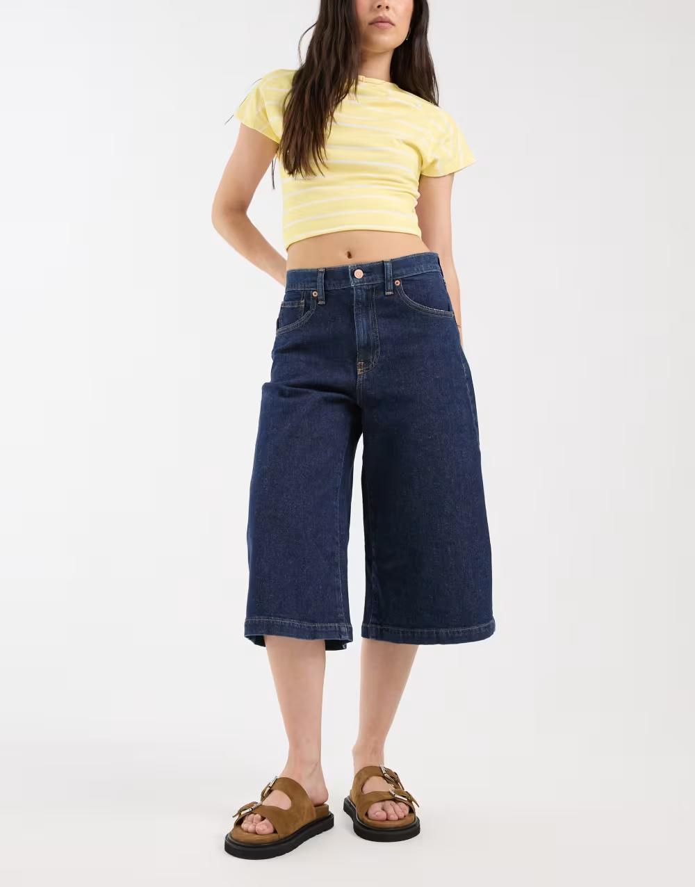 GRANATWE SPODNIE JEANS ZA KOLANO