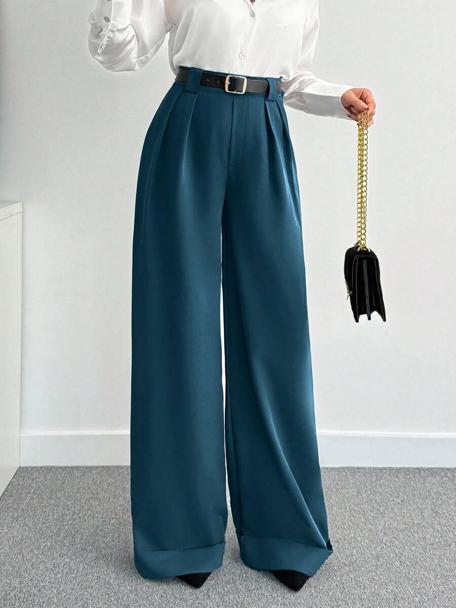 ZIELONE ELEGANCKIE SPODNIE 