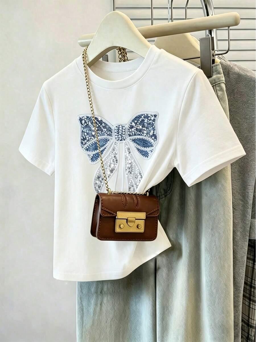 BIAŁY T-SHIRT NADRUK