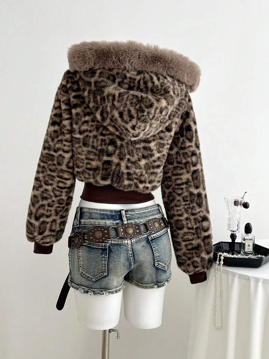 KURTKA ANIMAL PRINT KAPTUR