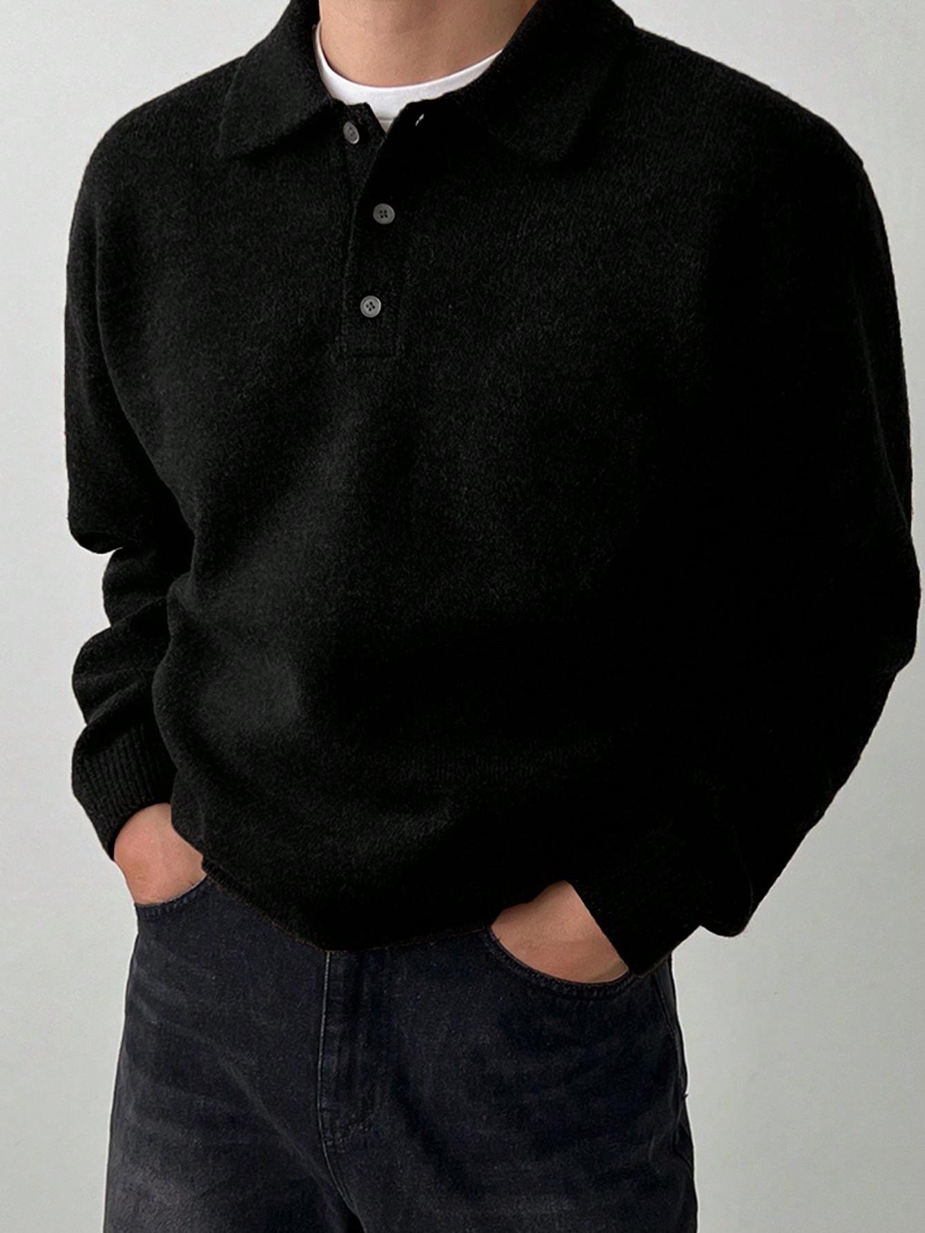 CZARNY SWETER GUZIKI 