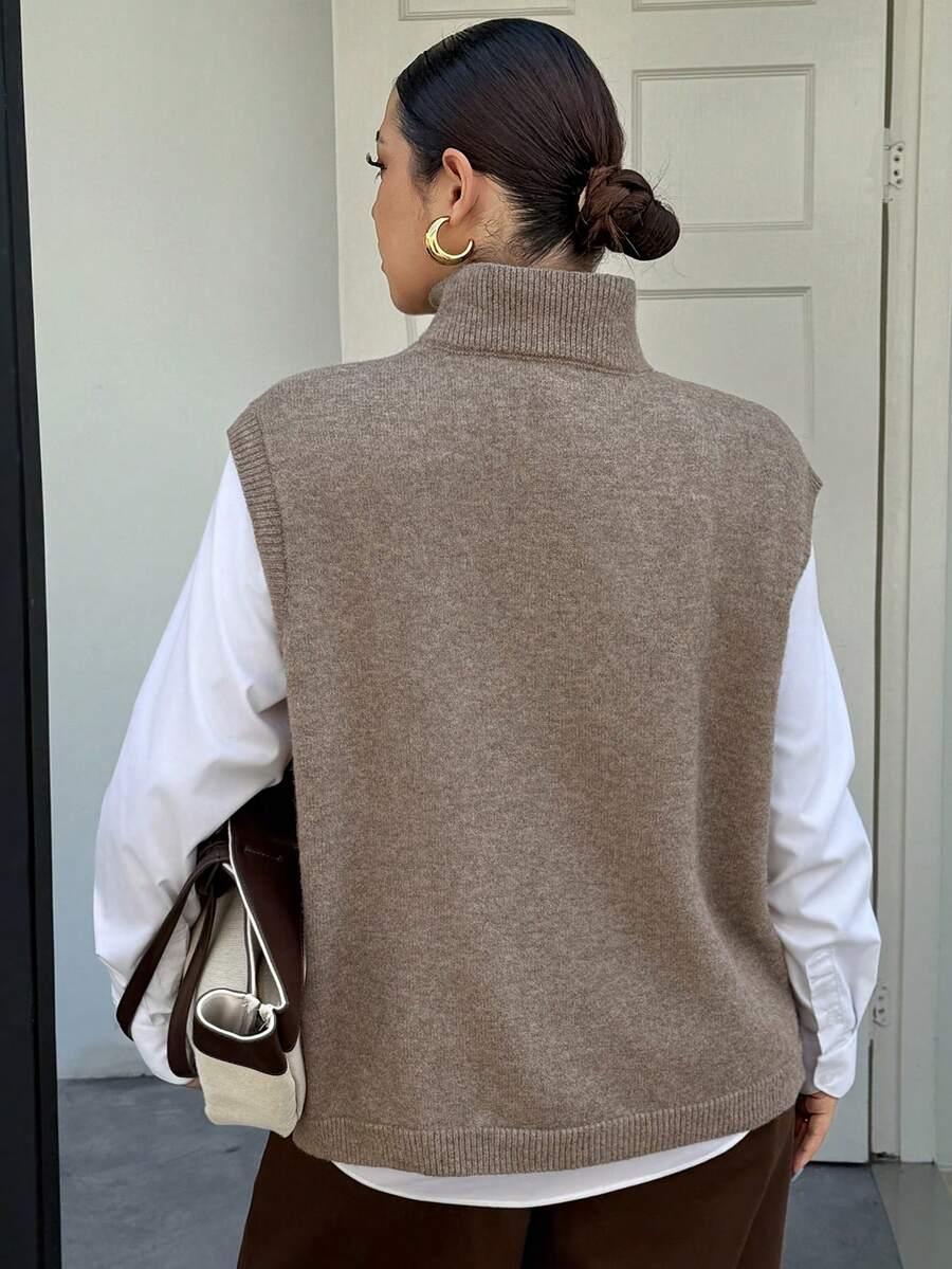 sweter bez rękawów
