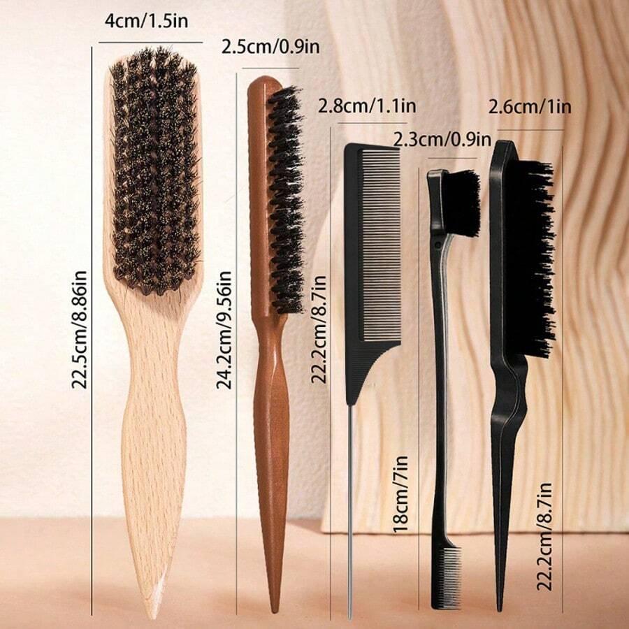 komplet grzebieni do włosów 5-pack 
