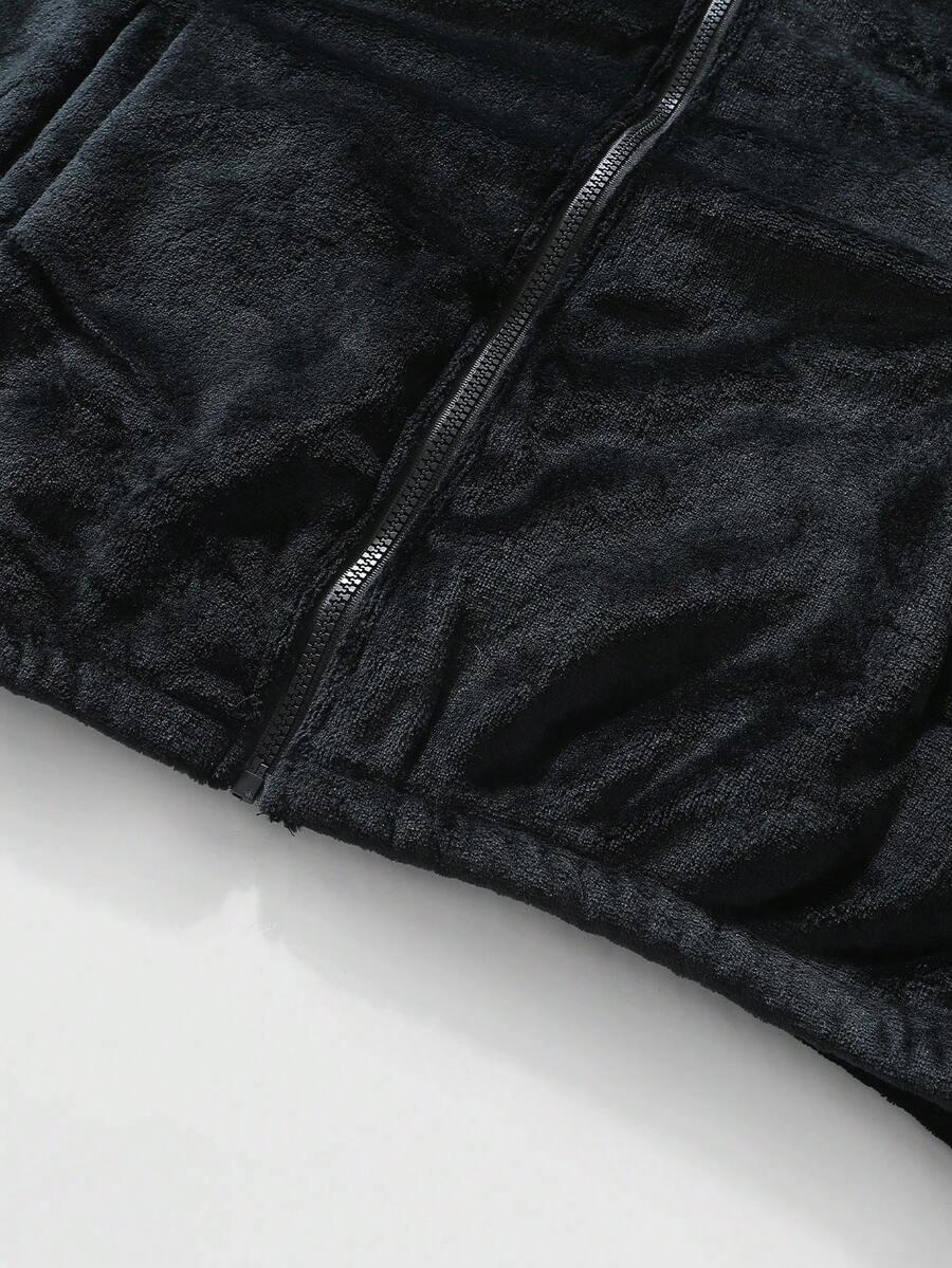 czarna bluza spodnie fluffy komplet 