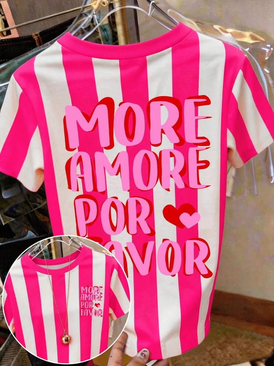 kolorowy t-shirt print paski