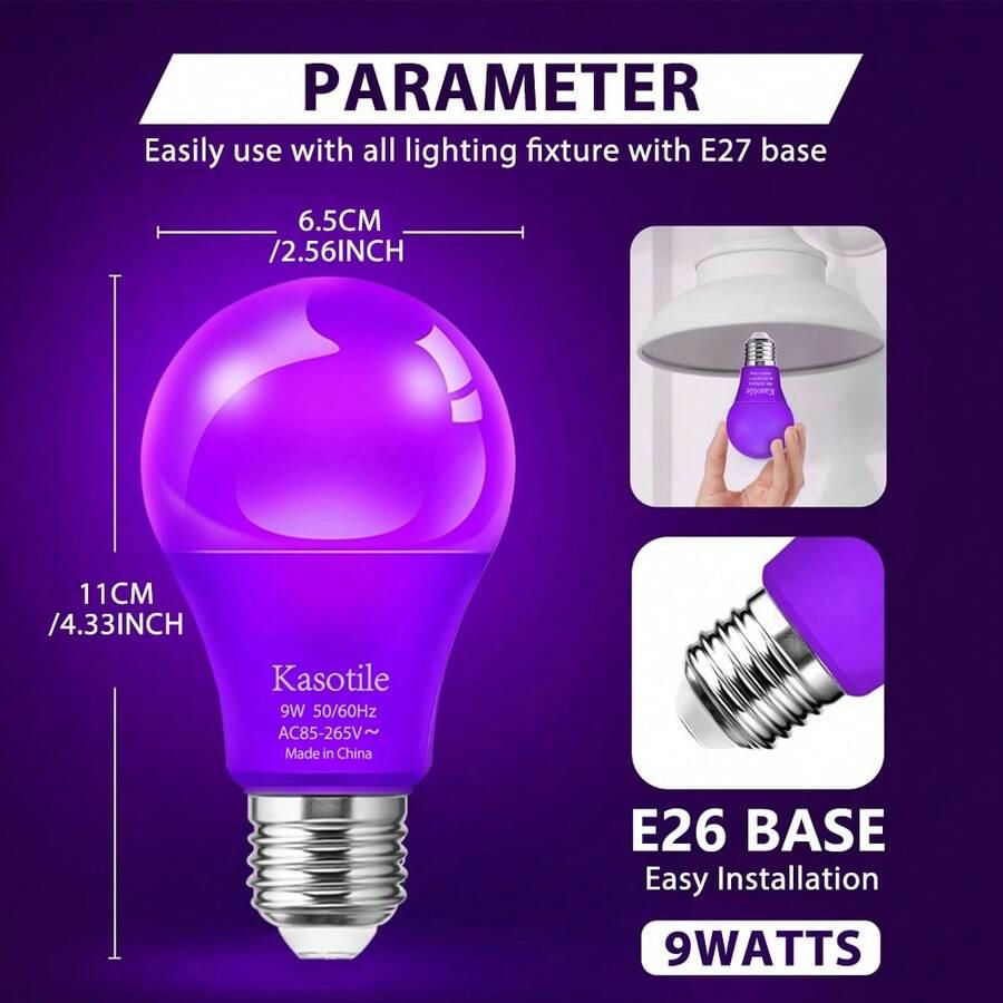 fioletowa żarówka LED G45