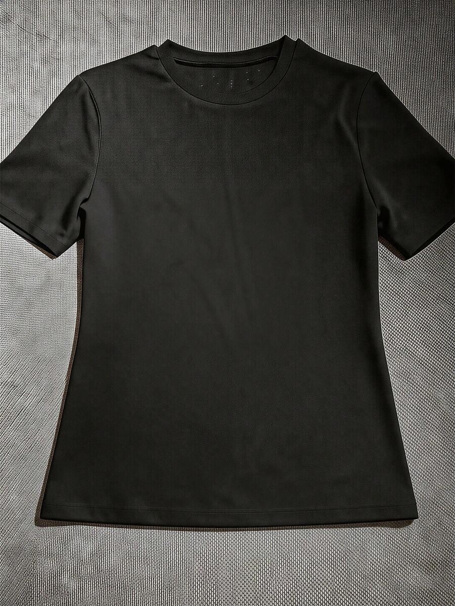 czarny t-shirt casual