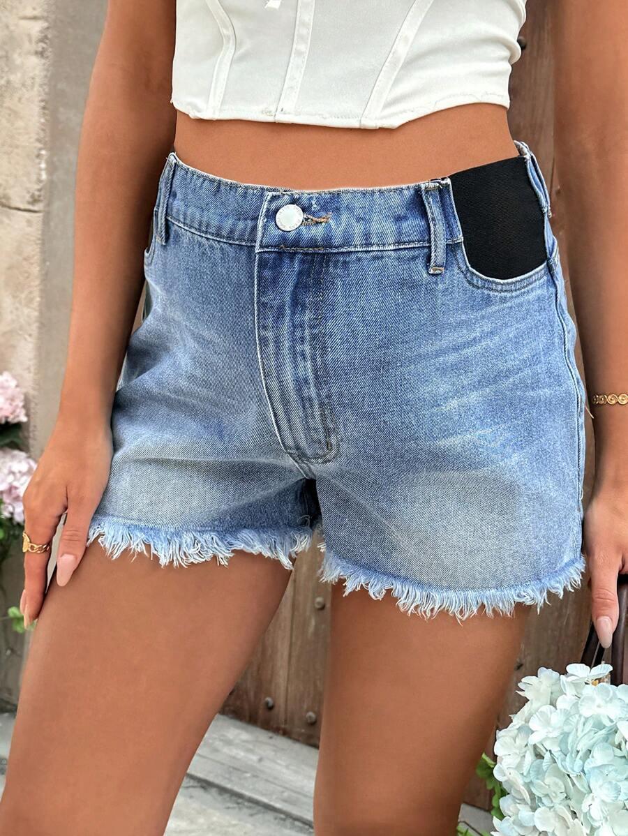 NIEBIESKIE SPODENKI JEANS