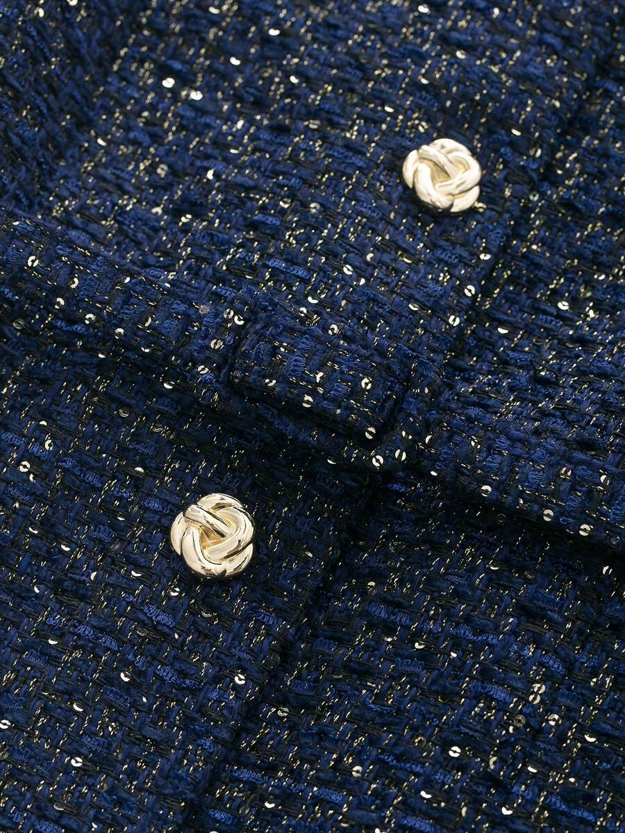 marynarka krótki rękaw tweed