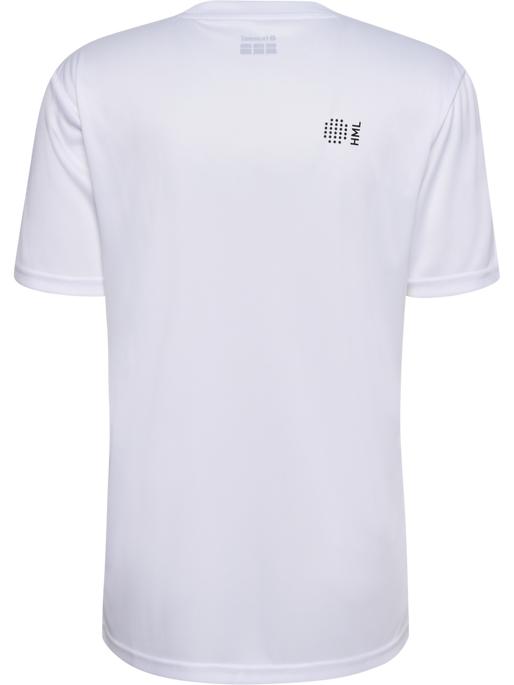 biała koszulka sportowa nadruk kontrast
