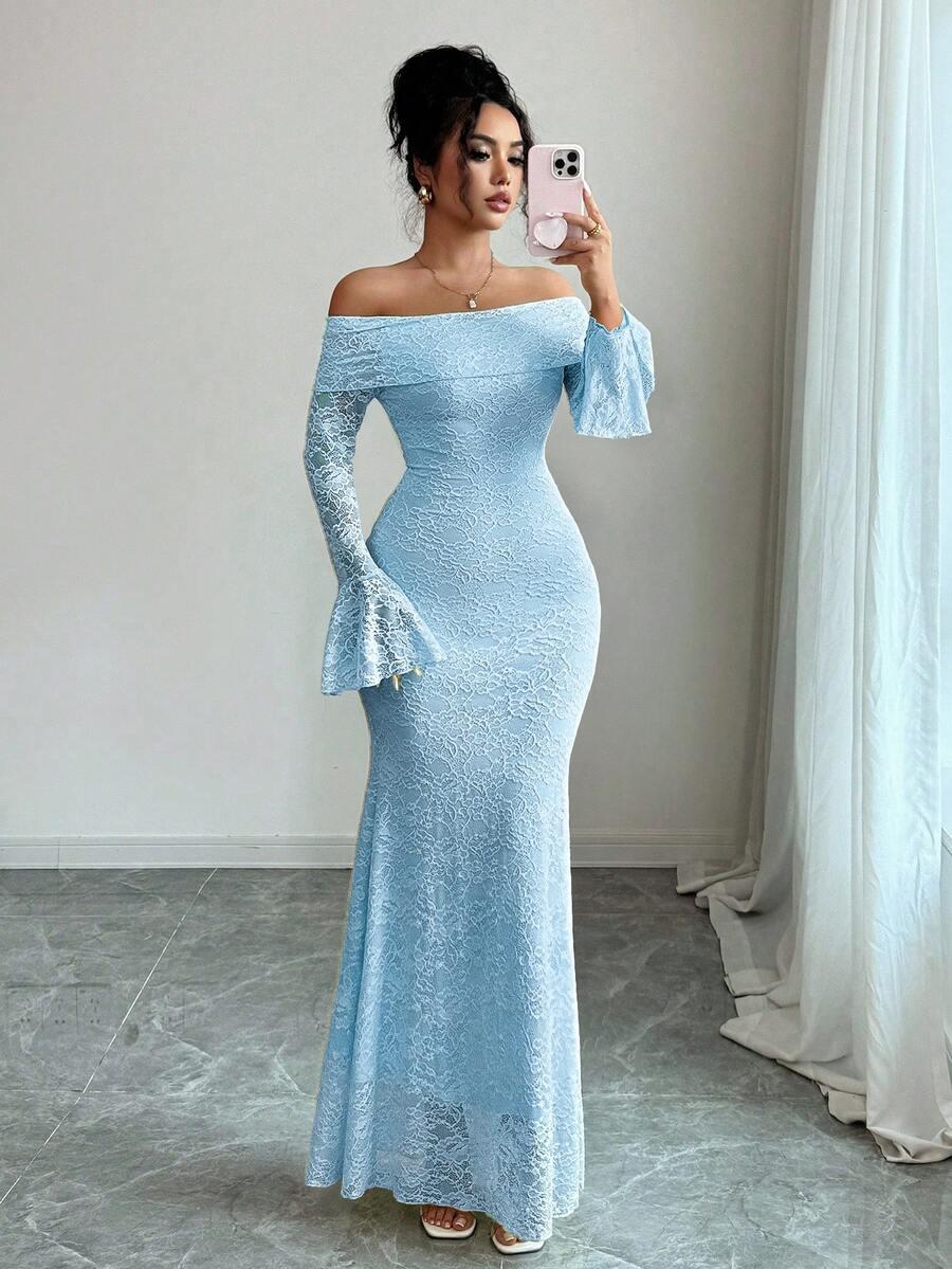 NIEBIESKA MAXI SUKIENKA