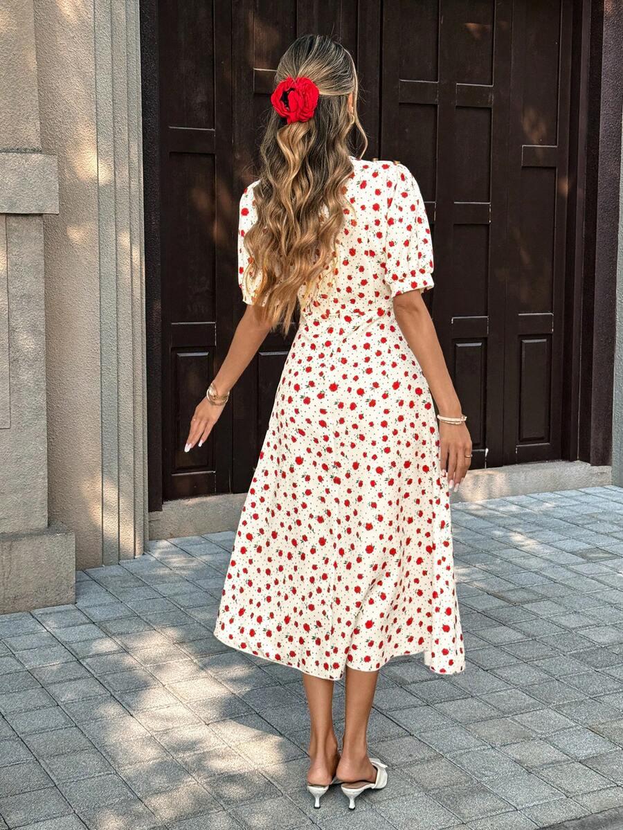 MAXI SUKIENKA PRINT KWIATY