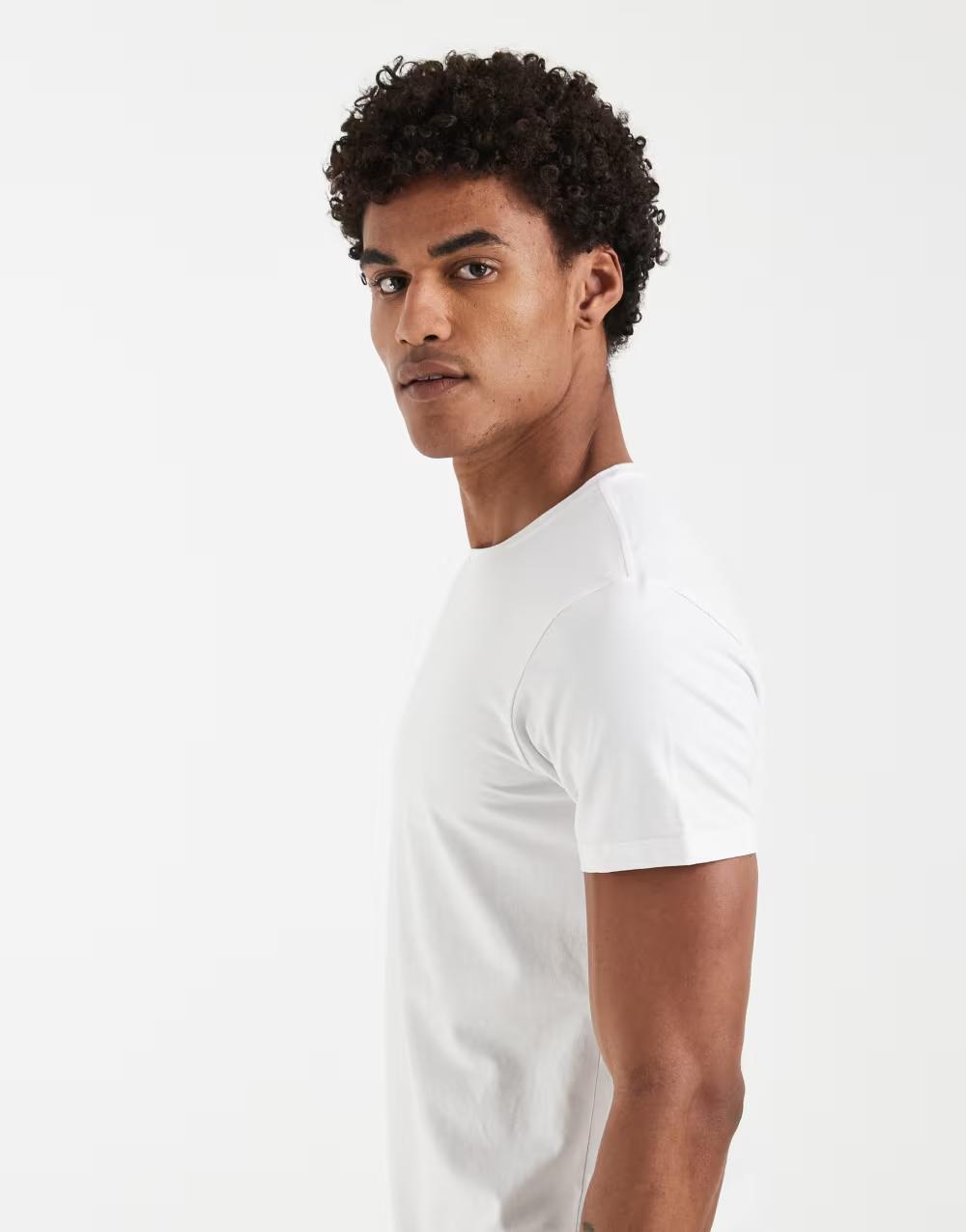 BIAŁY T-SHIRT OKRĄGŁY DEKOLT 2-pack