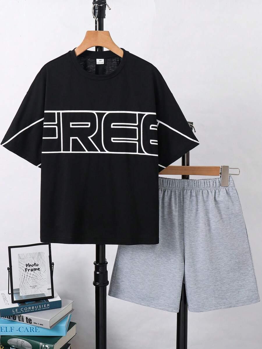 komplet t-shirt spodenki