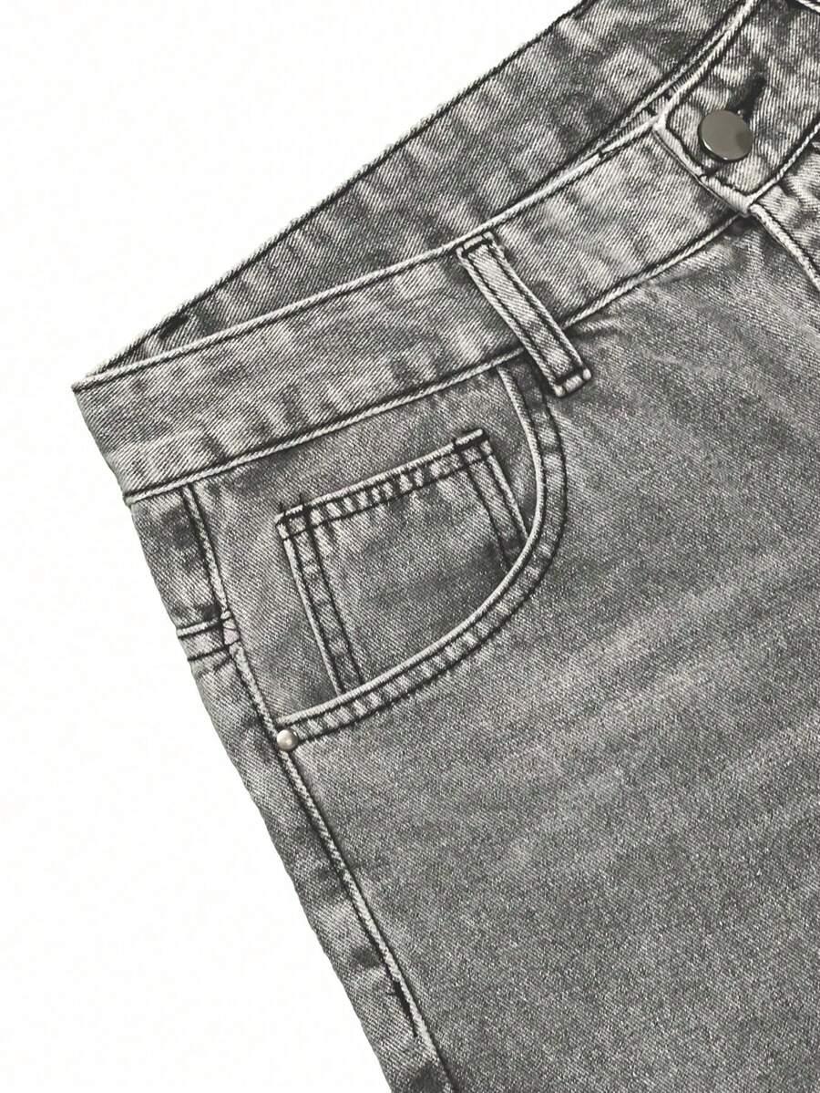 SZARE SPODNIE JEANS