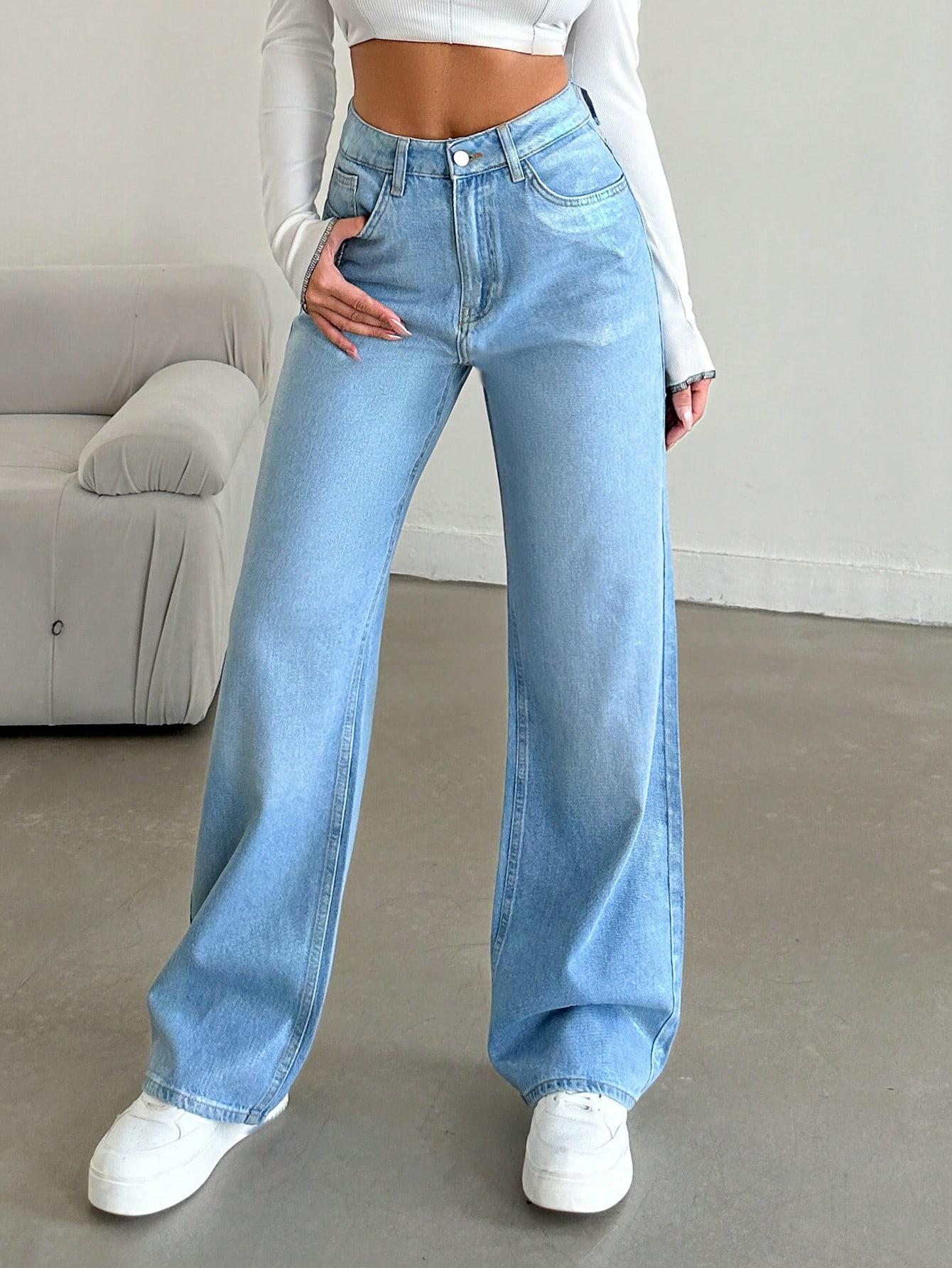 SPODNIE JEANS POŁYSK
