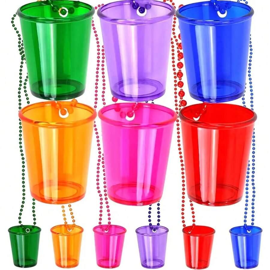 plastikowy kieliszek naszyjnik 1 szt