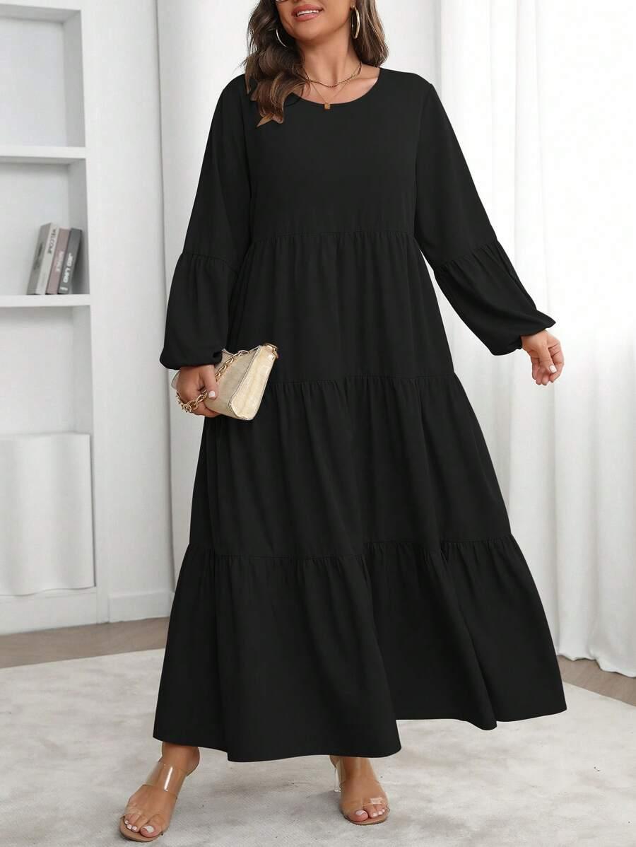CZARNA MAXI SUKIENKA