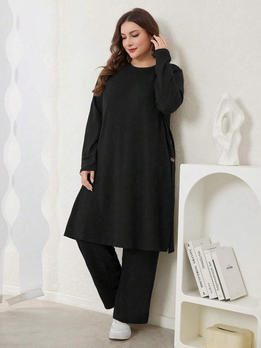CZARNY KOMPLET SPODNIE BLUZA
