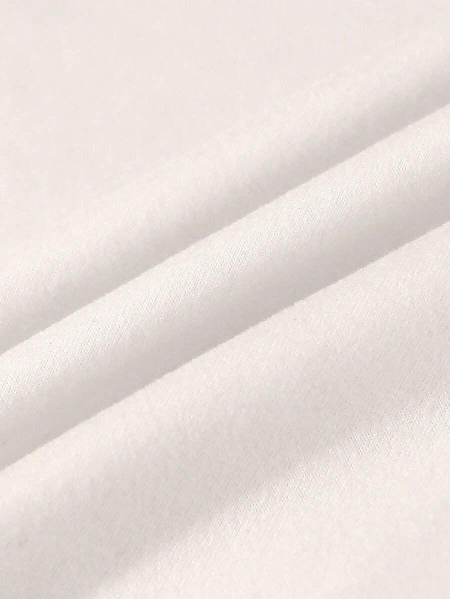 biaŁY T-SHIRT NADRUK