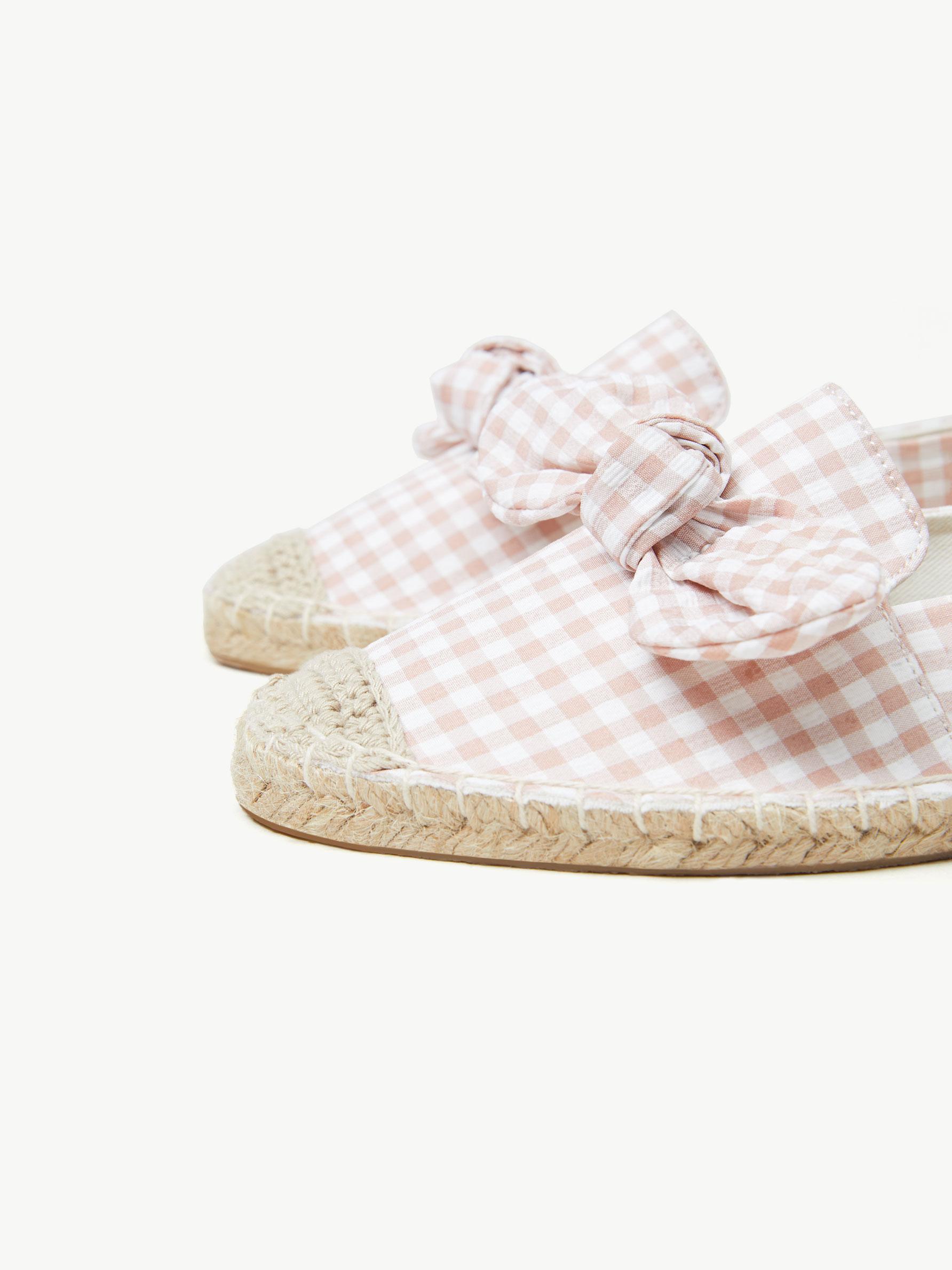  ESPADRYLE WZÓR KRATKA KOKARDA