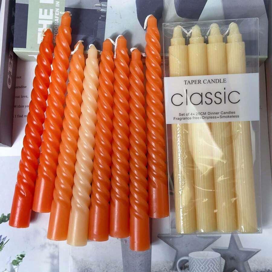 pomarańczowe świece 4-pack