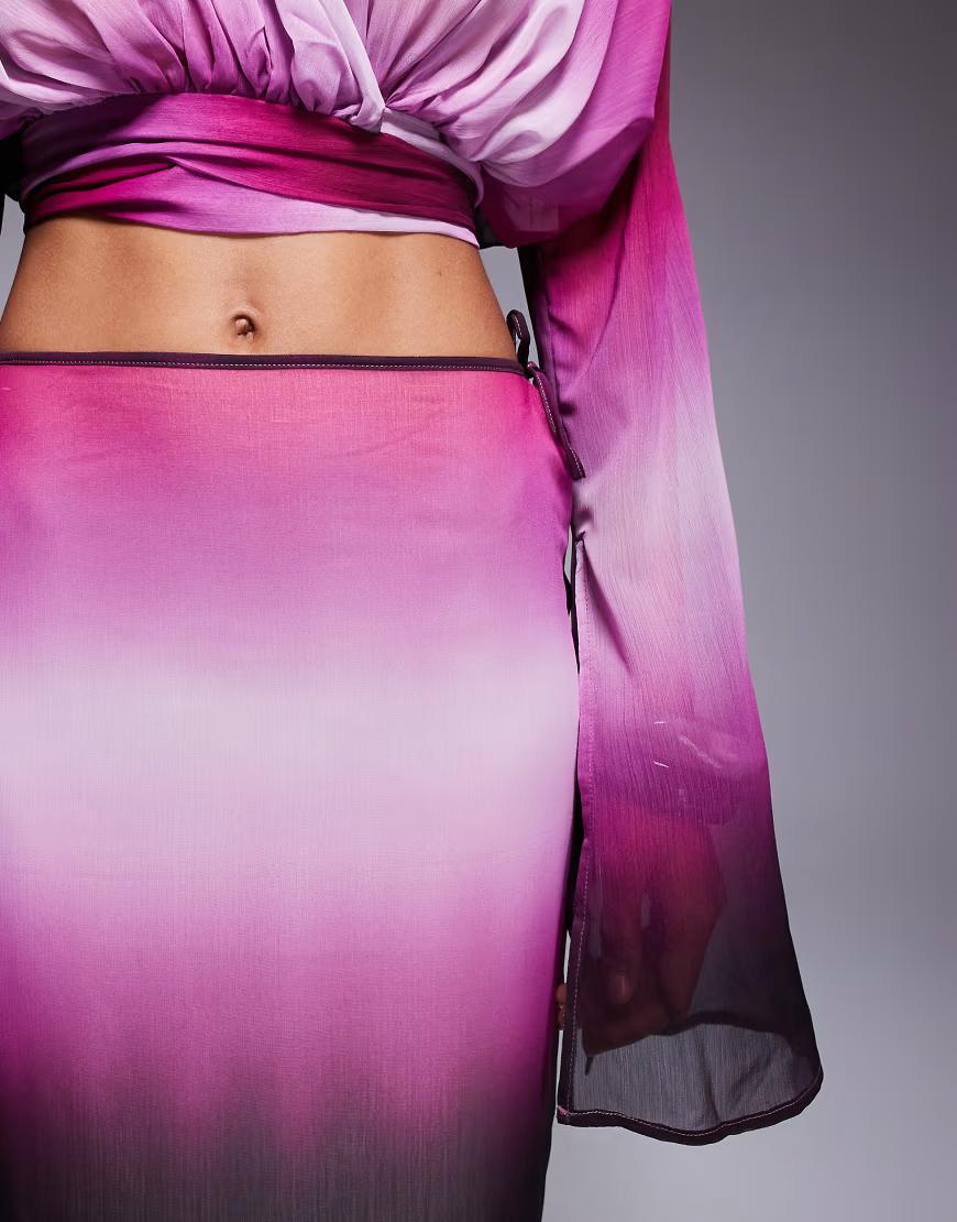 MAXI SUKIENKA PRINT OMBRE