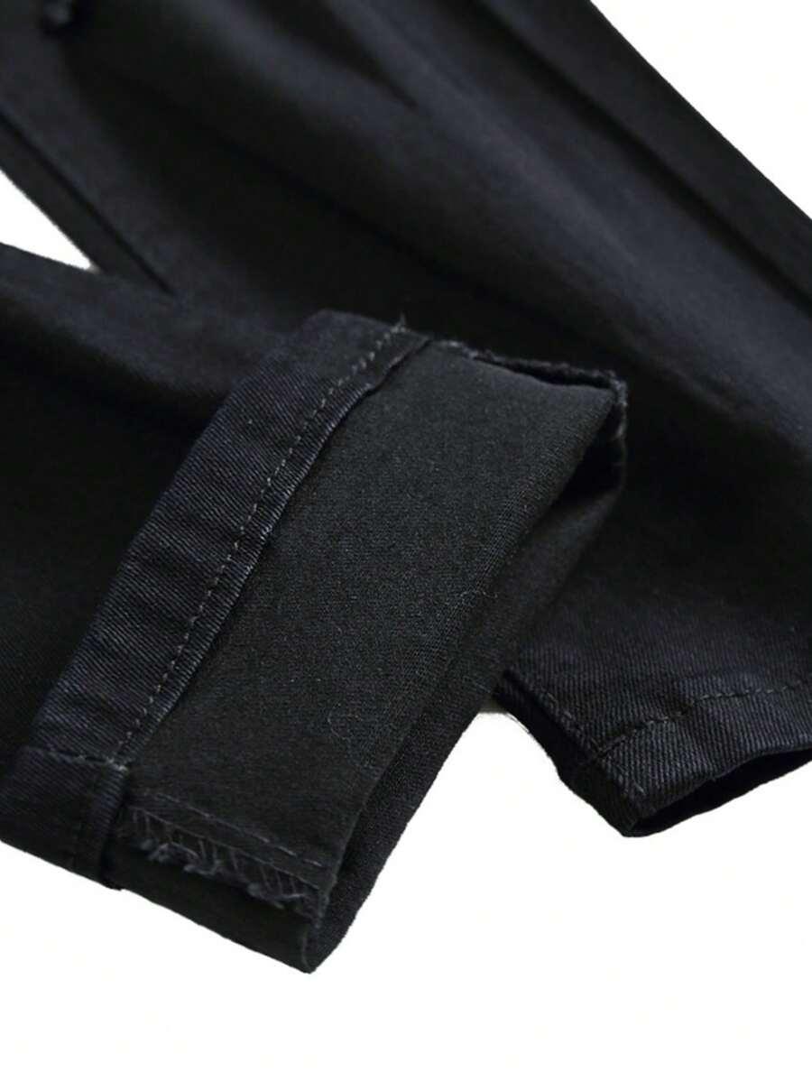 CZARNE SPODNIE JEANS