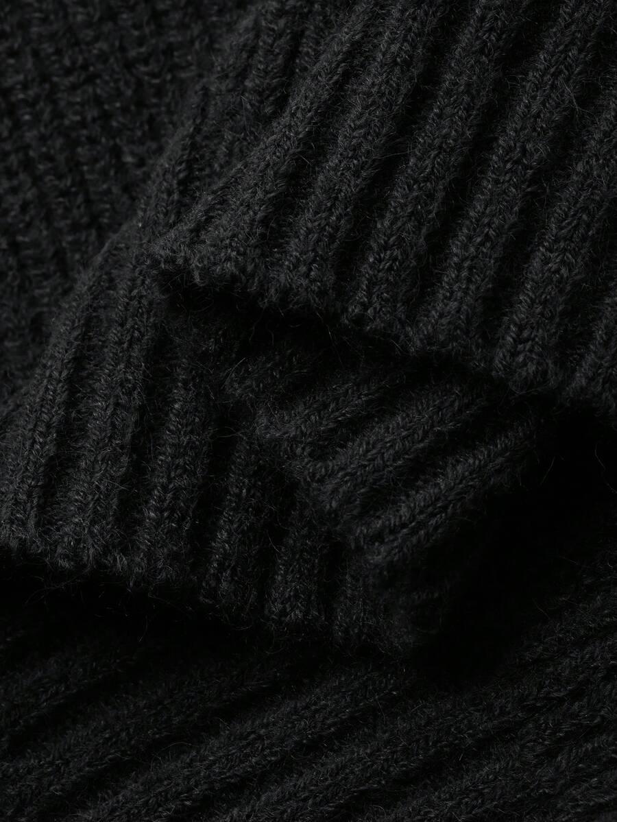 czarny sweter zamek