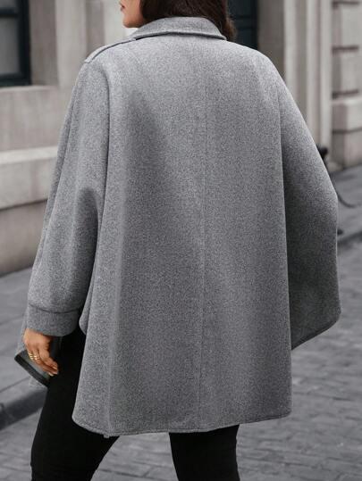 szary klasyczny płaszcz