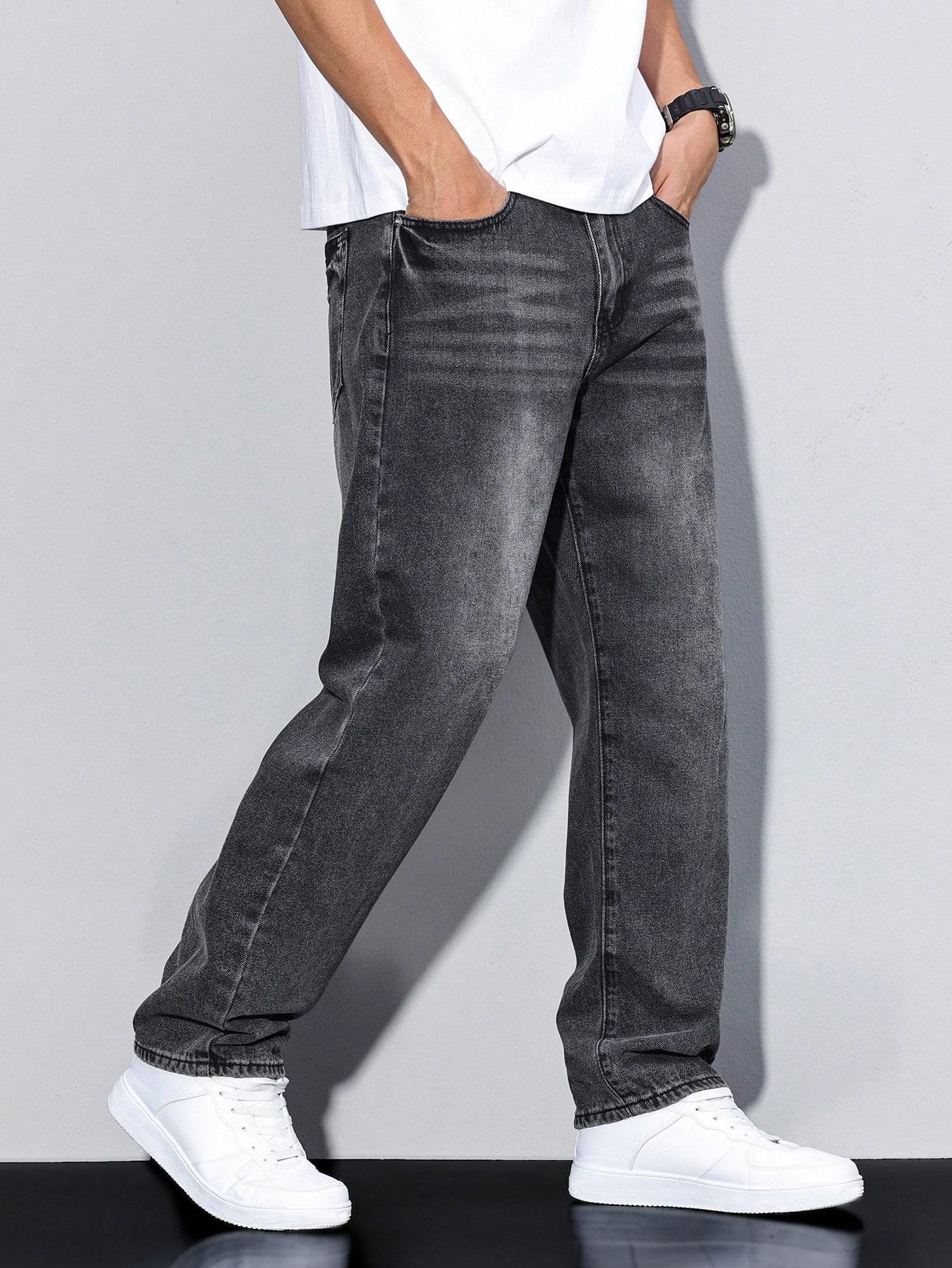 szare spodnie jeans kieszenie