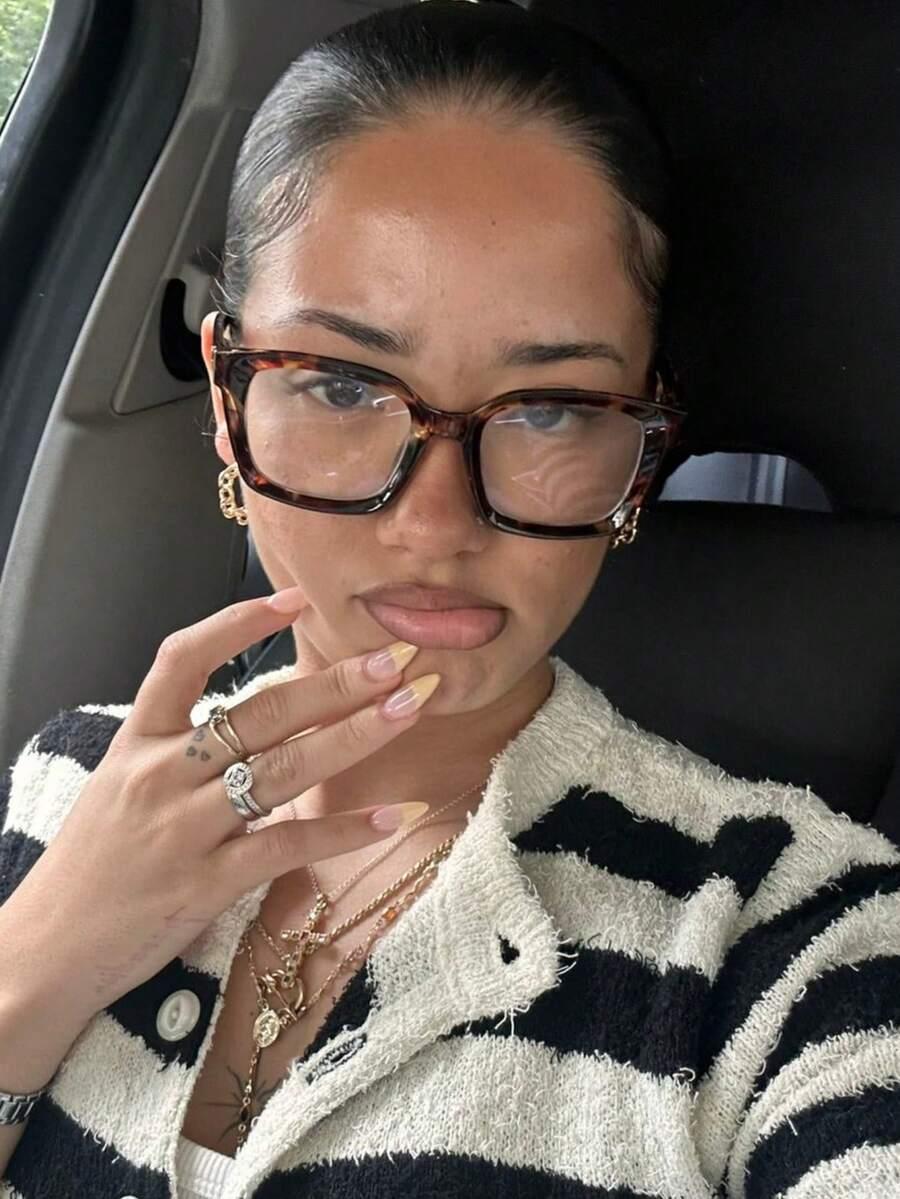 okulary zerówki leopard print 