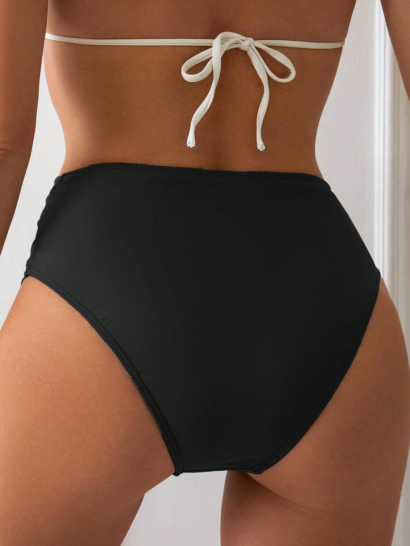 czarny dół od bikini wycięcie