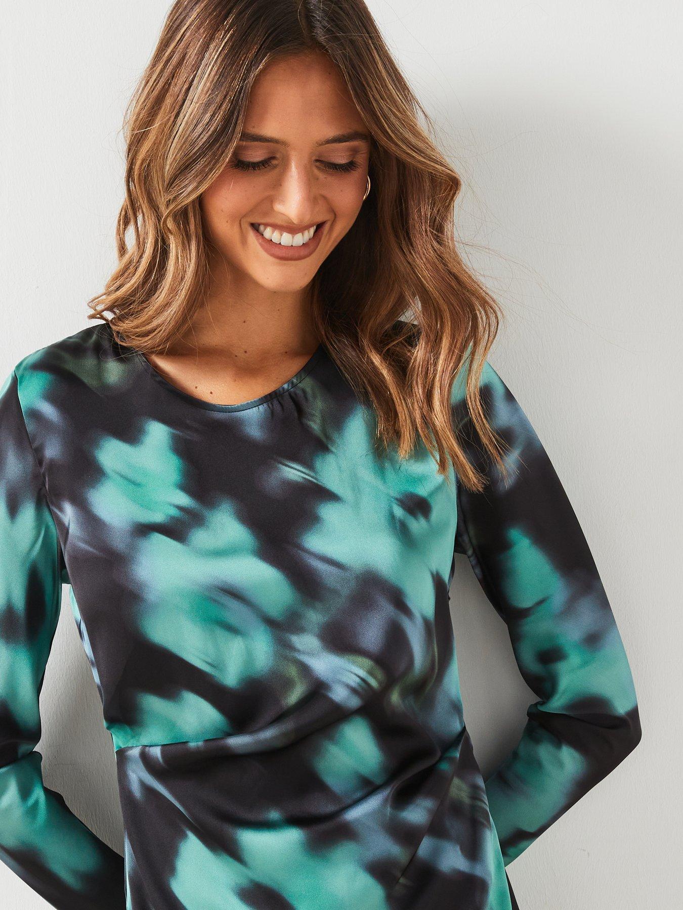 MANGO KRÓTKA SUKIENKA WZÓR TIE-DYE