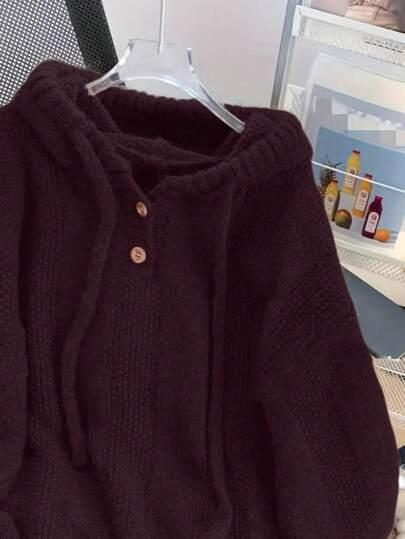 bordowy dzianinowy sweter 
