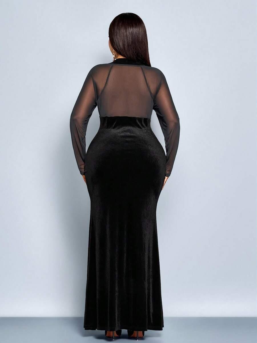czarna sukienka maxi 