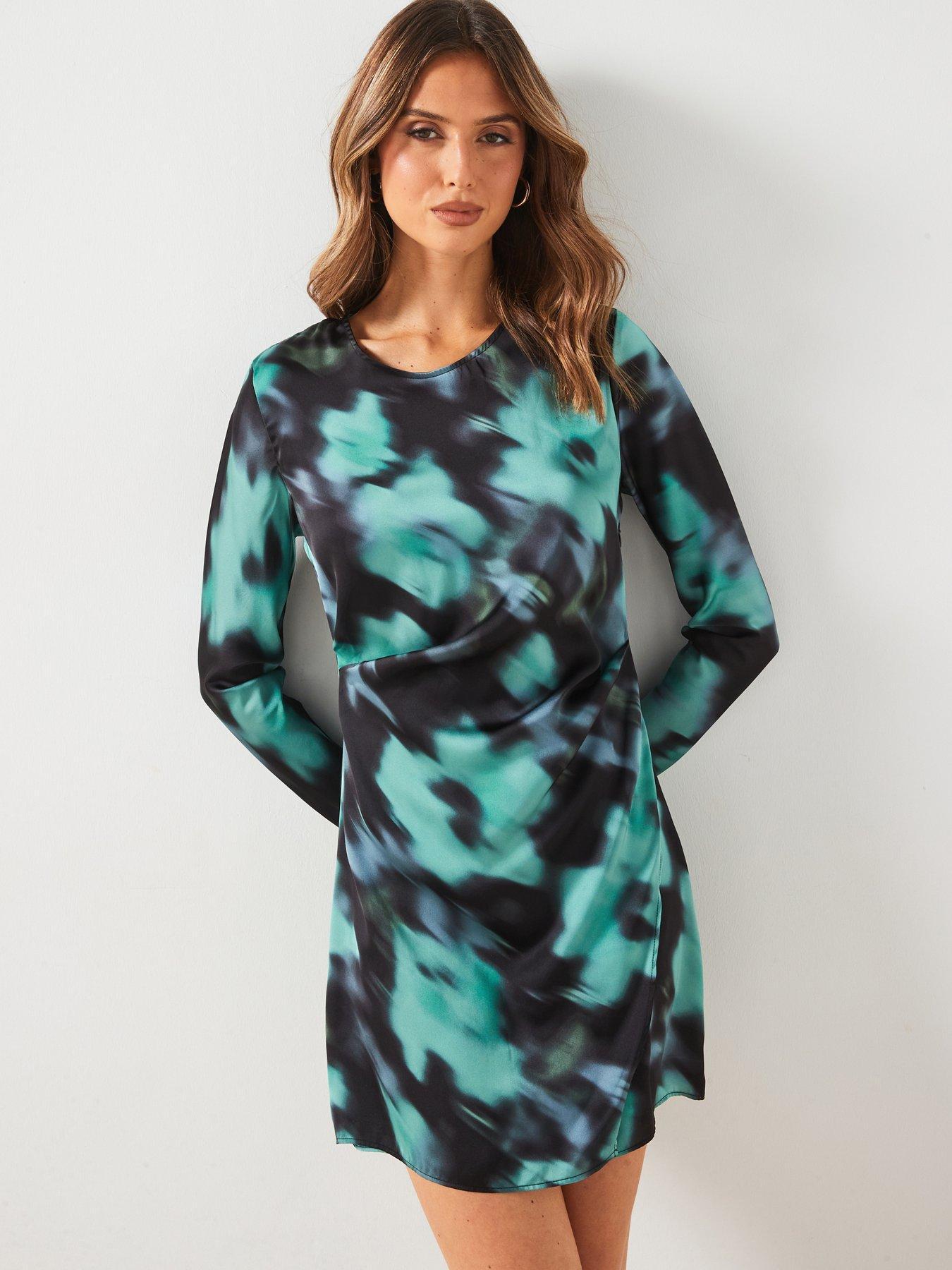 MANGO KRÓTKA SUKIENKA WZÓR TIE-DYE